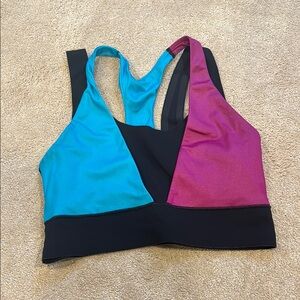 Nike Blue and Purple Racerback Sports Bra